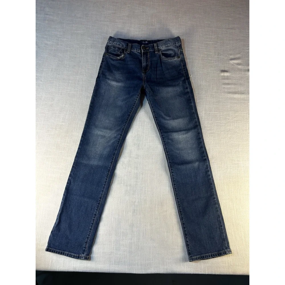 Old Navy Skinny Jeans Boys Size 16 Distressed Adjustable‎ Waist Light Wash Denim